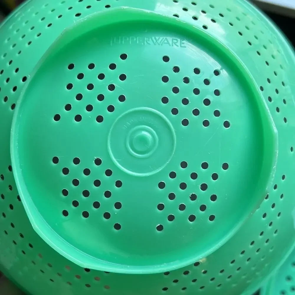 Tupperware | Vintage American Made Green Jadeite Colander and Grater Set